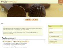 Tablet Screenshot of courses.ecolechocolat.com